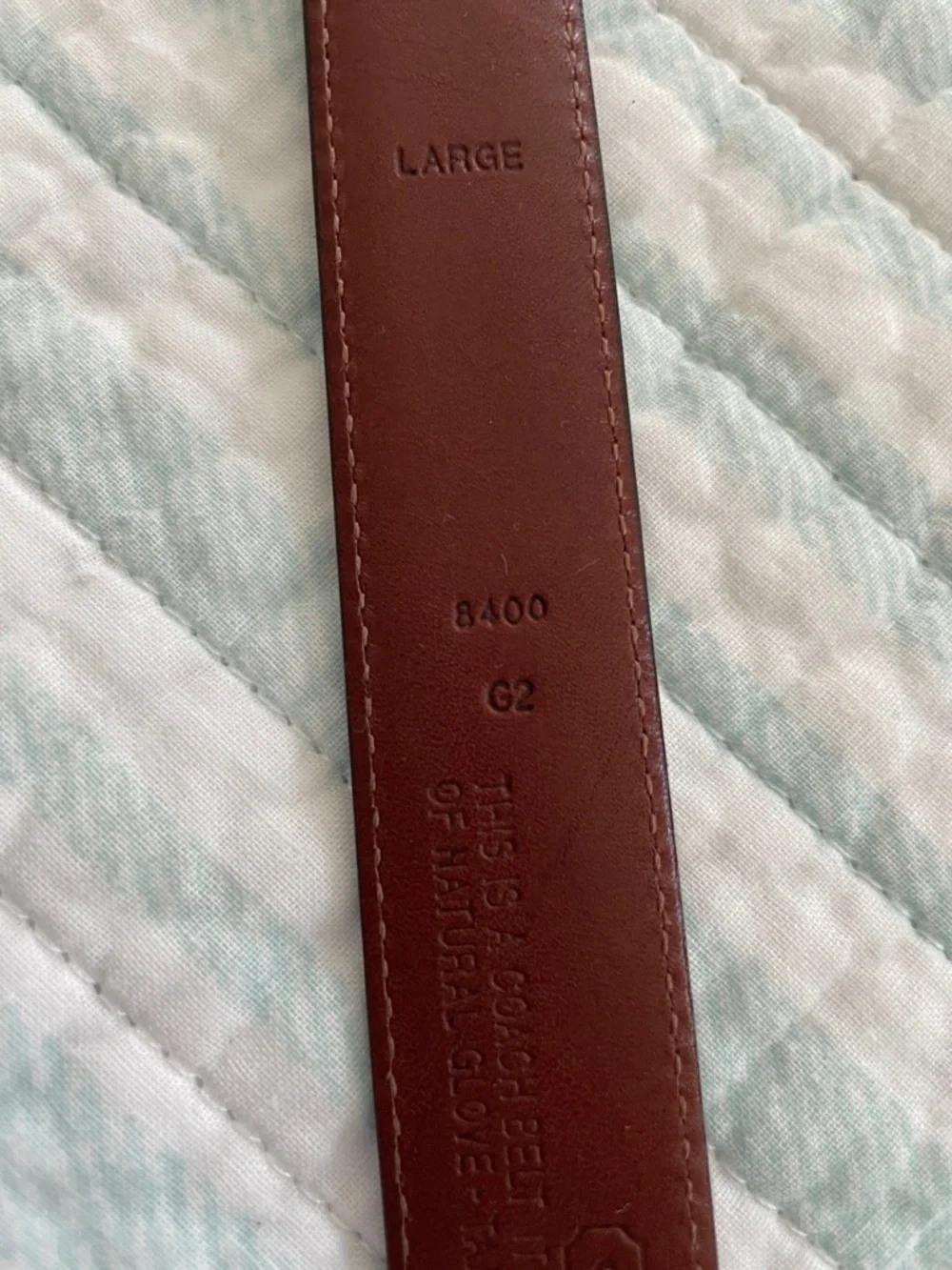 Coach Dark Brown Leather Belt with Gold Buckle - Picture 3 of 10